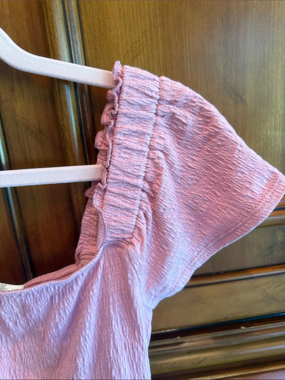 Altar'd State Pink Textured Square-Neck Tiered Tank - Picture 4 of 5